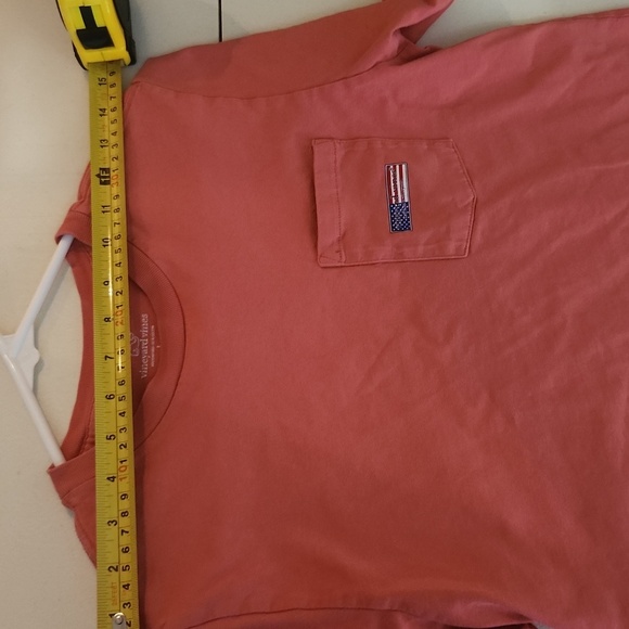 Vinyard Vines Patriotic Shirt Boys Coral T-Shirt Pocket size L Martha's vinyard - Picture 6 of 6